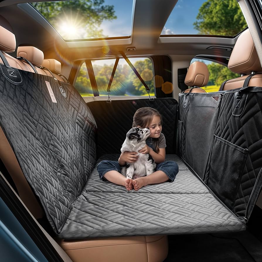 Dog Back Seat Cover Hard Bottom