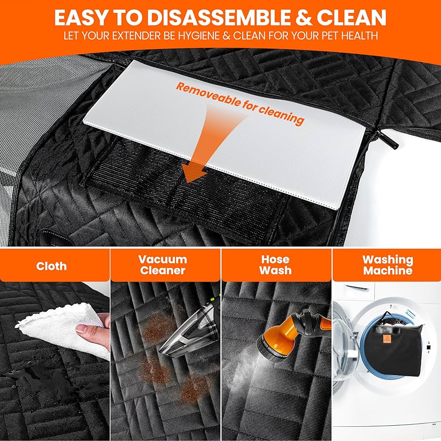 Dog Back Seat Cover Hard Bottom